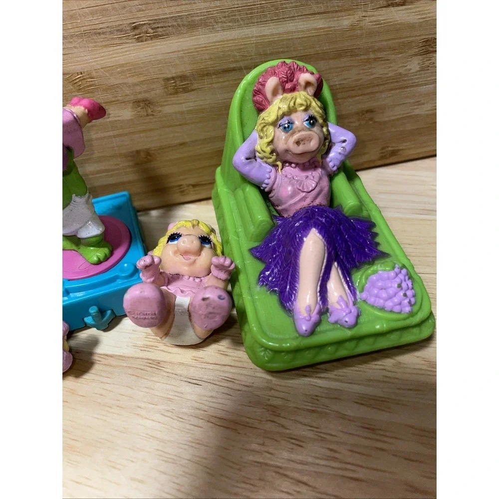Vintage Muppet Babies PVC Figure Lot Miss Piggy Kermit the Frog Jim Henson Toys